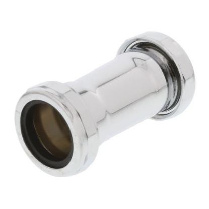 Picture of 1-1/4" Slip-Joint-Fitting Double-Slip Coupling Chrome-Plated