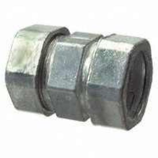 Picture of EMT-Coupling Compression Concrete-Tight Die-Cast-Zinc 1-1/4"