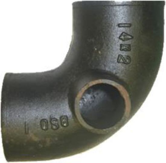 Picture of No-Hub Quarter-Bend 4" With 2" Side Inlet