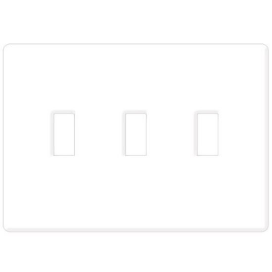 Picture of Fassada Screw-Less 3-Gang Toggle Wall-Plate