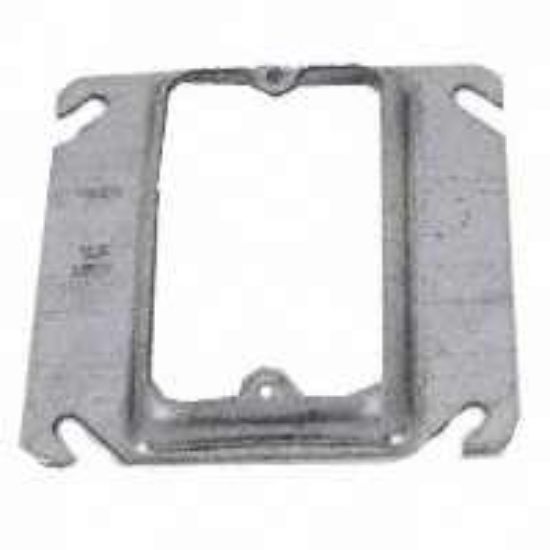 Picture of Electrical-Box-Cover Square Steel 4" 1/2" Rise