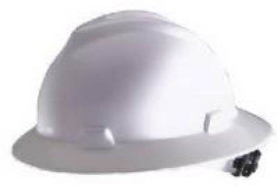 Picture of Hard-Hat Full-Brim Ratchet-Suspension Non-slotted White