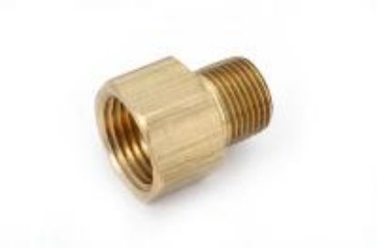 Picture of 3/8" FPT X 3/8" MPT Yellow-Brass Adapter Bar-Stock