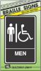Picture of Men Restroom Braille Sign Plastic 6" x 9"