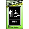Picture of Men Restroom Braille Sign Plastic 6" x 9"