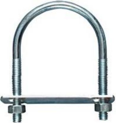 Picture of 3/8" x 2-1/2 x 4 Zinc U-Bolt
