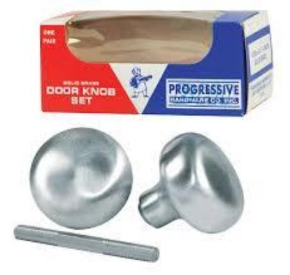 Picture of Door-Knob Replacement Set 2-1/4" Satin-Chrome With 3-1/2" Straight Spindle