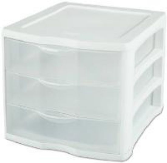 Picture of Plastic Organizer 3 Drawer Clear