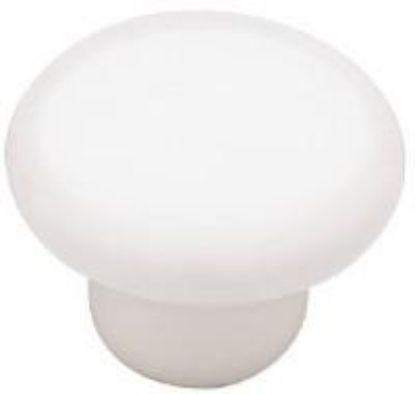 Picture of Round Cabinet-Knob Ceramic White 1"