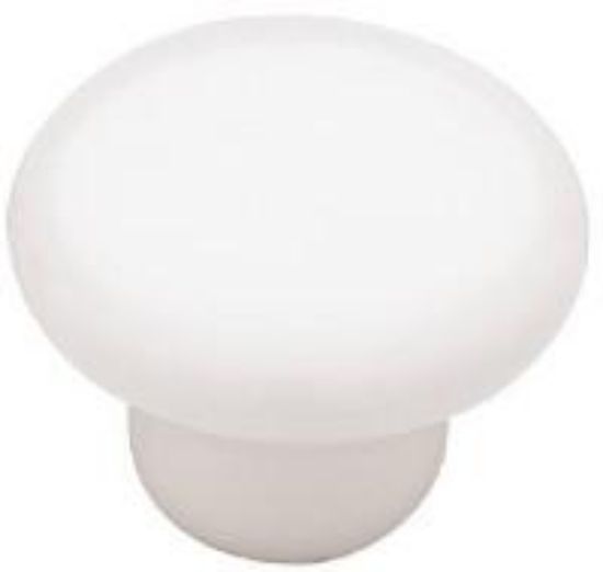 Picture of Round Cabinet-Knob Ceramic White 1"