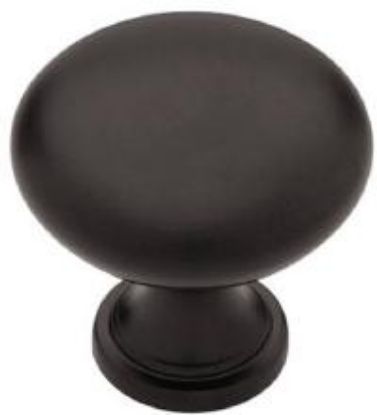 Picture of Cabinet-Knob 1-1/4" Black Round
