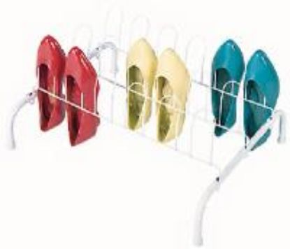 Picture of Floor Shoe Rack White 9 Pair