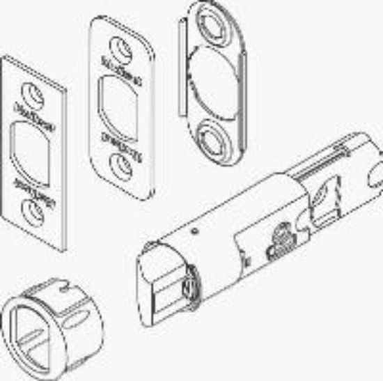 Picture of 6wy Polished-brass Adjustable Plain Door-Latch