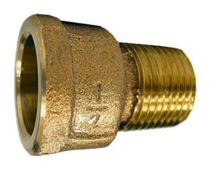 Picture of 1/2" Sil-Braze Threadless-Brass-Pipe X 1/2" Mpt