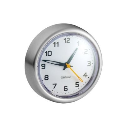 Picture of Brushed Stainless-Steel Suction-Mount Clock