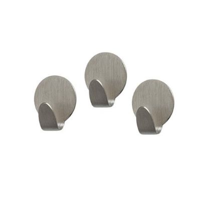 Picture of Medium Round Hook Magnetic- Brushed-Nickel 3/Card