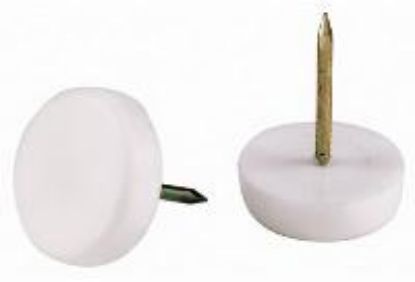 Picture of Nail-On Furniture-Glides Plastic White 3/4"