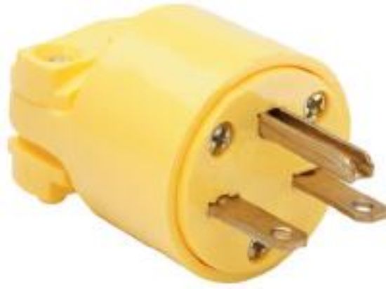 Picture of Electrical-Plug 15-Amp 250-Volt Yellow Vinyl Nema 6-15