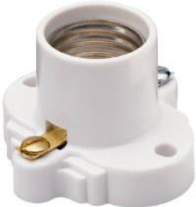 Picture of White Medium Cleat Lamp-Socket