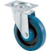 Picture of Plate-Caster Swivel Rubber-wheel Blue 4" 265 Lb Load