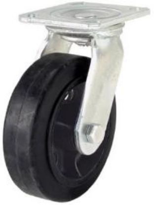 Picture of 6" X 2" Swivel Rubber On Cast-Iron 410 Lb