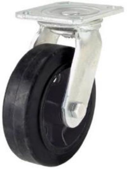 Picture of 6" X 2" Swivel Rubber On Cast-Iron 410 Lb