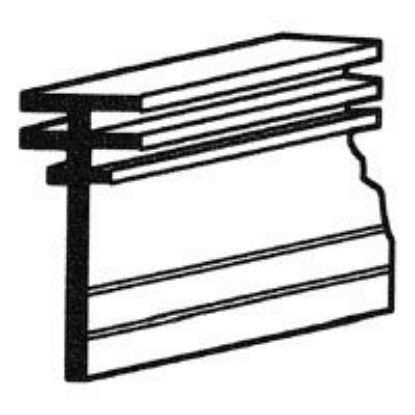 Picture of Shower Door-bottom Seal Vinyl Gray 5/32" X 3/4" X 36"