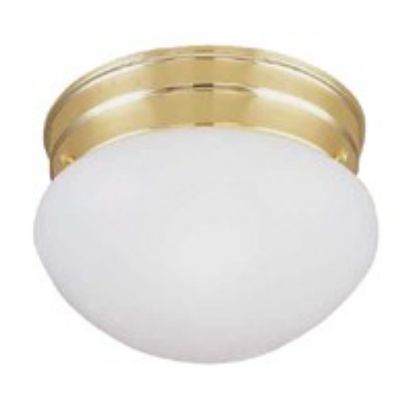 Picture of Light-Fixture 1-Bulb Flush-Mount Polished Brass