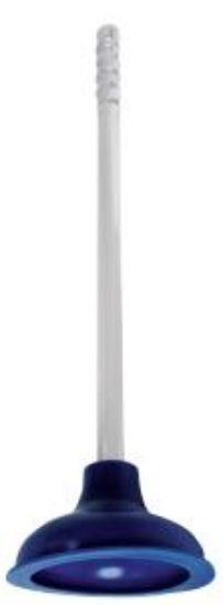 Picture of Plunger 6" Flat Blue Clear-handle 21-1/4"