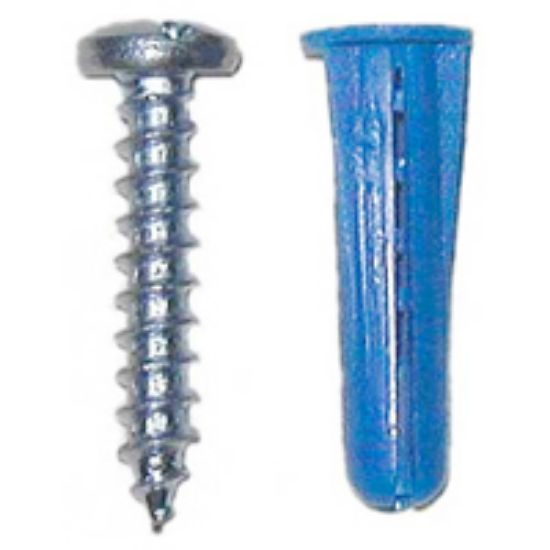 Picture of Plastic Conical-Anchor With-Screws #10-12 x 1"