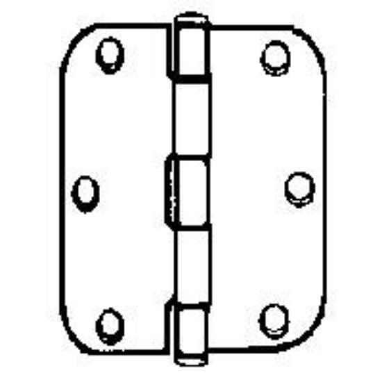 Picture of Door-Hinge 4" x 4" 5/8" Radius Satin-Nickel
