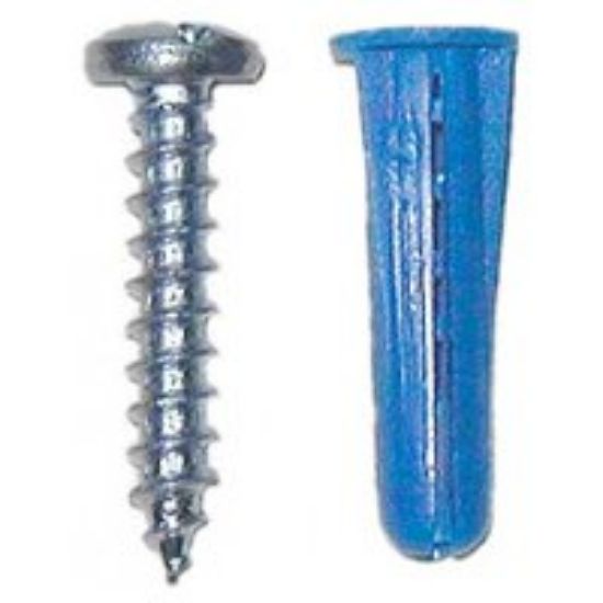 Picture of Plastic Conical-Anchor With-Screws #6-8 x 3/4"