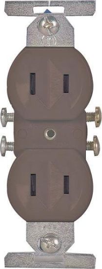 Picture of Electrical-Outlet Duplex-Receptacle 15-Amp 125-Volt Brown