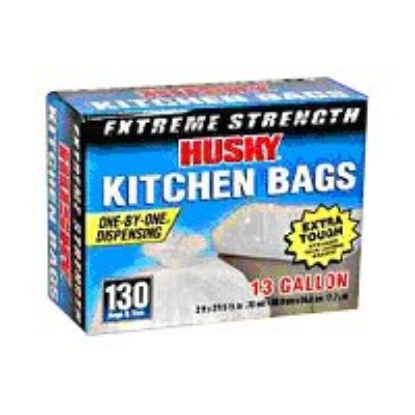 Picture of White Kitchen Trash-Bag 13 Gallon 0.7 Mil 130/Bx
