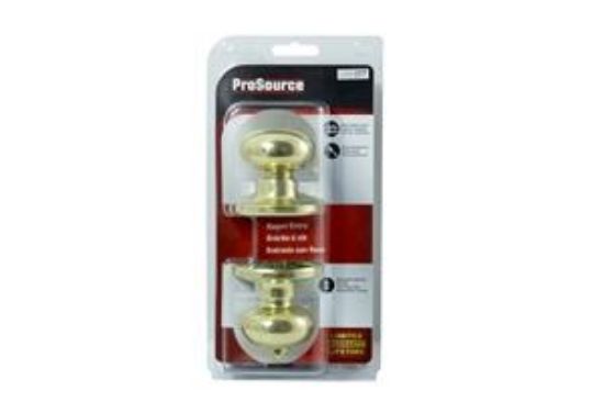 Picture of Lock-Set Entrance-Type Knob Set Polished Brass Ka3
