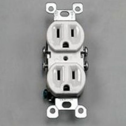 Picture of Electrical-Outlet Duplex-Receptacle 125-volt 15-amp Cu/al White
