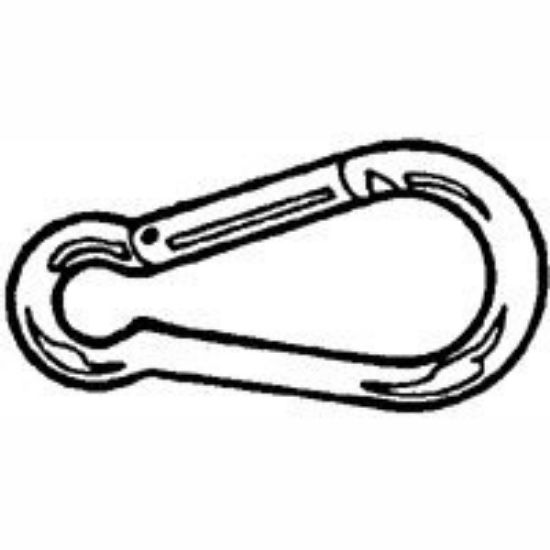 Picture of 5/16 Interlocking-Spring-Snap Steel Zinc 3/8" Opening X 3-1/8 Overall Length