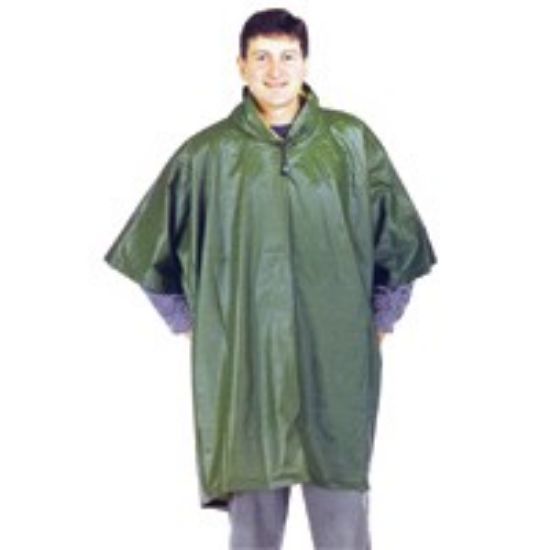 Picture of Reversible Poncho Olive/yellow 52" X 80"