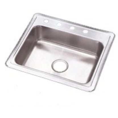 Picture of B422/PRO25226-4S 25" x 22" x 6" Single Stainless-Steel Kitchen-Sink