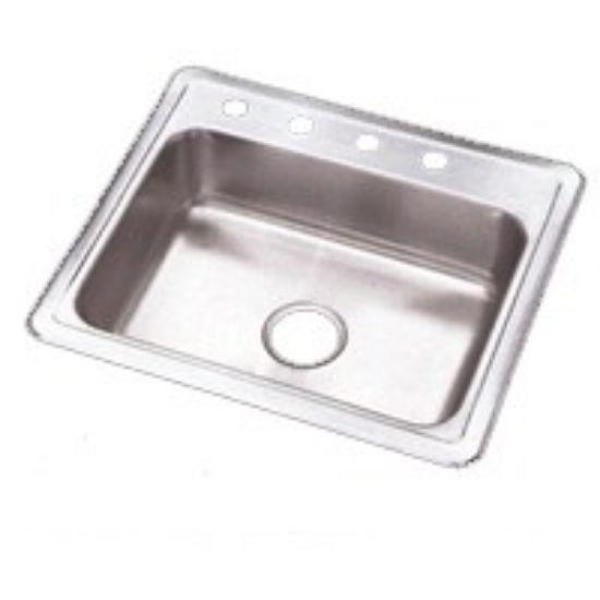 Picture of B422/PRO25226-4S 25" x 22" x 6" Single Stainless-Steel Kitchen-Sink