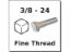 Picture of FC98G* 3/8-24 X 3 High-Carbon-Steel Z