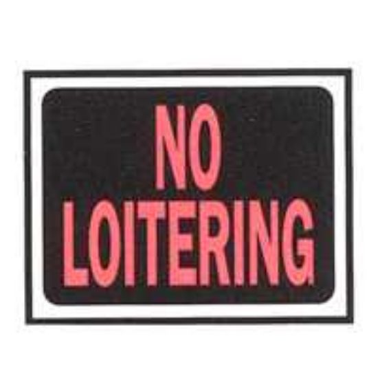 Picture of "NO LOITERING" SIGN