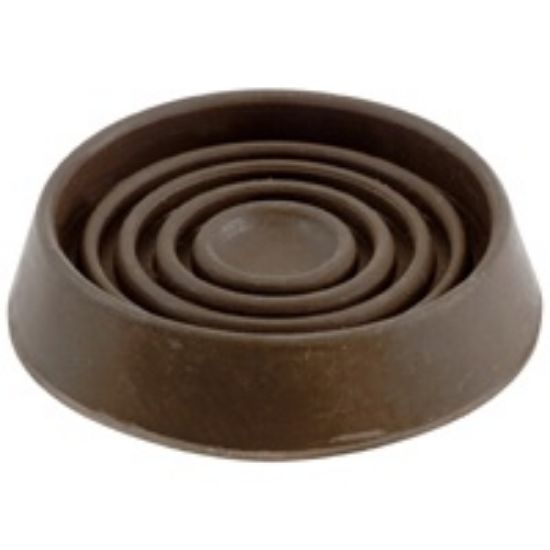 Picture of Caster-Cup 1-1/2" Round Rubber Brown