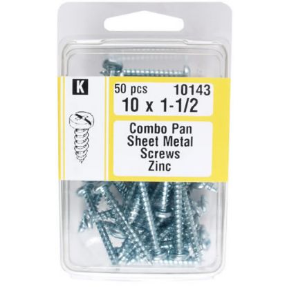 Picture of Sheetmetal-Screw 10 X 1-1/2" Zinc Combination