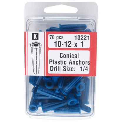 Picture of Plastic Conical-Anchor #10-12 x 1" 70/Pack