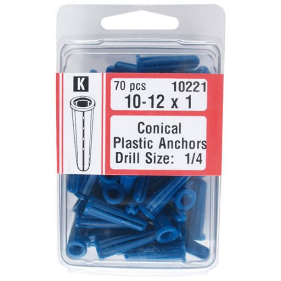 Picture of Plastic Conical-Anchor #10-12 x 1" 70/Pack