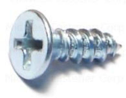 Picture of Sheetmetal-Screw Flathead Phillips Zinc #8-32 X 1/2"