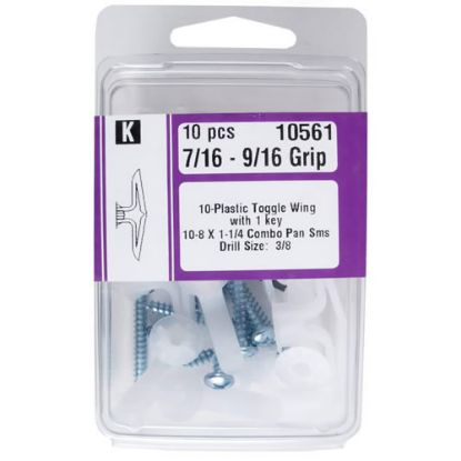 Picture of Plastic Toggles With-Screws 3/8" - 1/2"