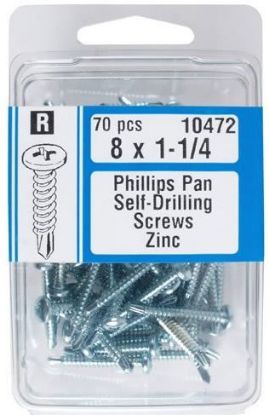 Picture of Sheetmetal-Screw Sheetmetal-Screw Zinc-Plated #8 x 1-1/4" 70/Pack