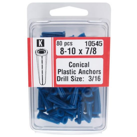 Picture of Plastic Conical-Anchor #8-10 x 7/8" 80/Pack